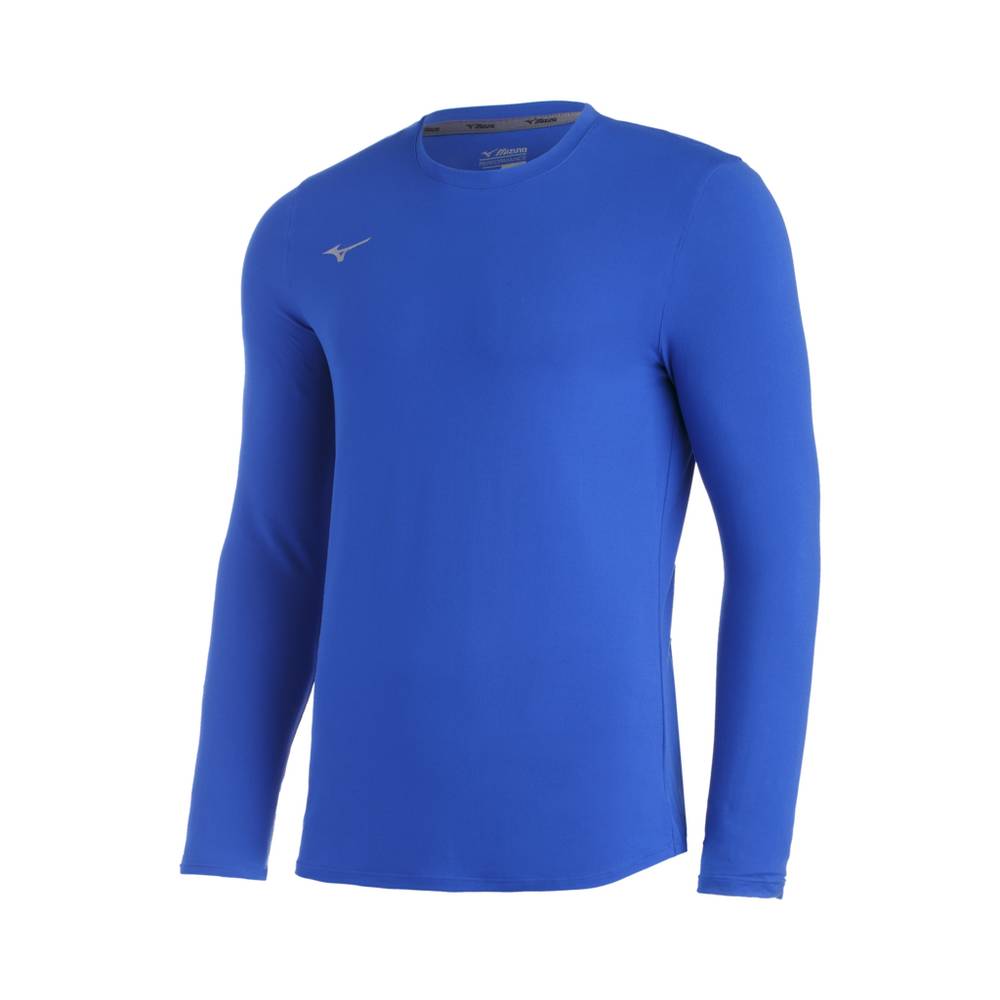 Sudaderas Mizuno Comp Diamond Long Sleeve Crew Hombre Azul Real Baratas BADN-92786